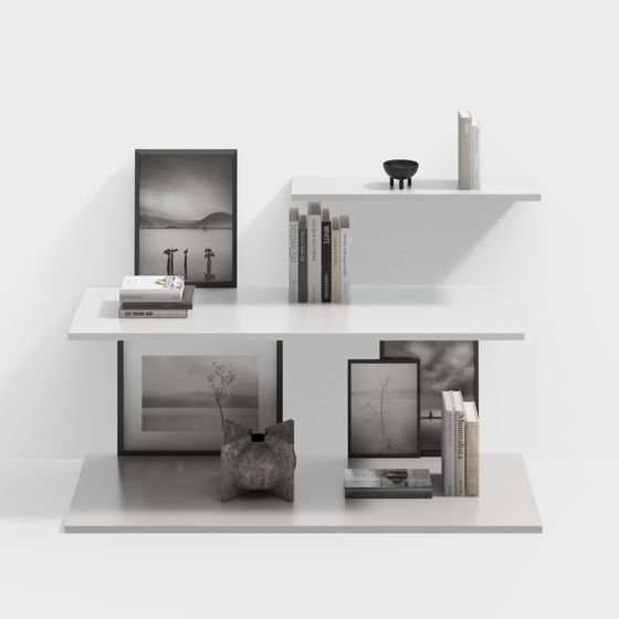 Minimalist Bookshelf 3D model