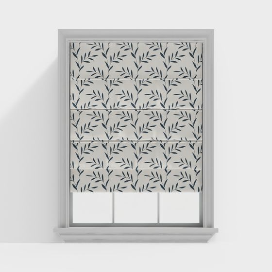 Elegant Roman Shade 3D Model for Contemporary Spaces