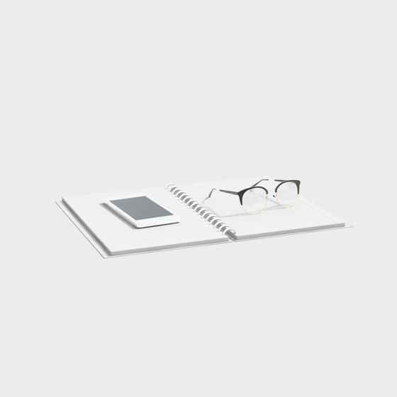 Notebook Workspace 3D model