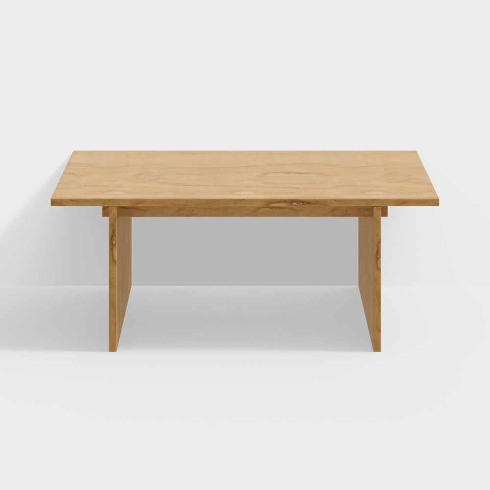 โต๊ะอาหารไม้เนื้อแข็งสไตล์ครีมทันสมัย