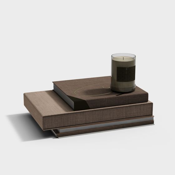 Warm Bookshelf 3D model