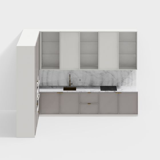 Minimalist Kitchen Cabinet 3D model