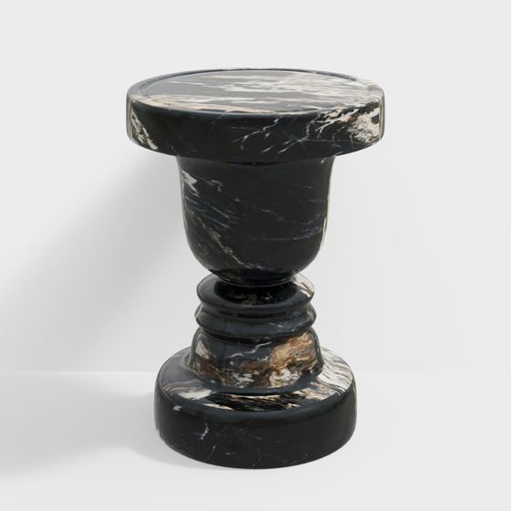Elegant Marble Stool 3D model