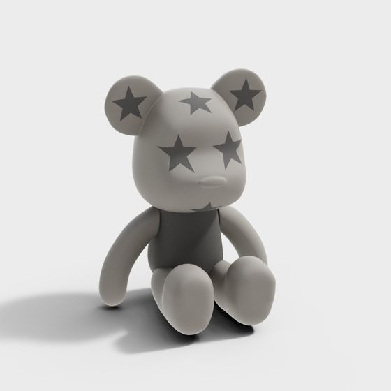 Starry Bear Low-Poly 3D model