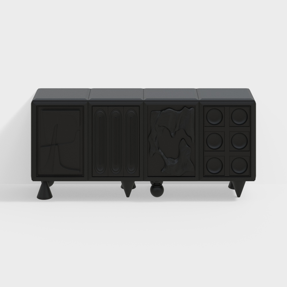 侘び寂び玄関キャビネット