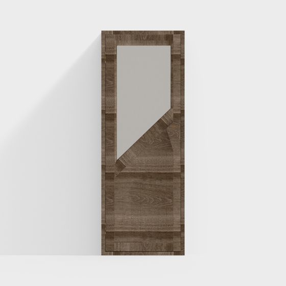 Elegant Low-Poly 3D Door Model Design