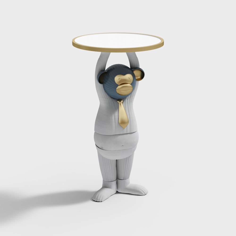 Charming Monkey Side Table 3D model