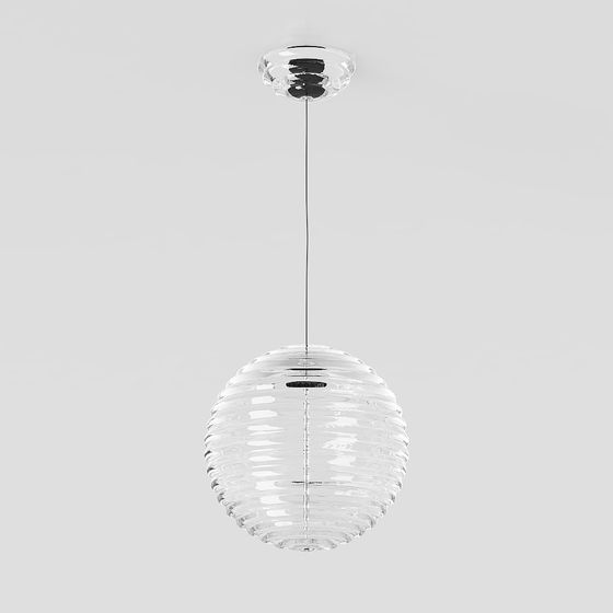 Low Poly Modern Pendant Light 3D model