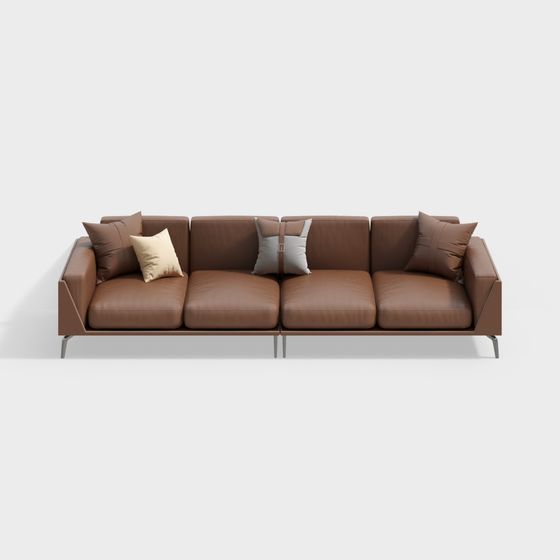 Urban Comfort Low-Poly Sofa 3D model for Modern Spaces