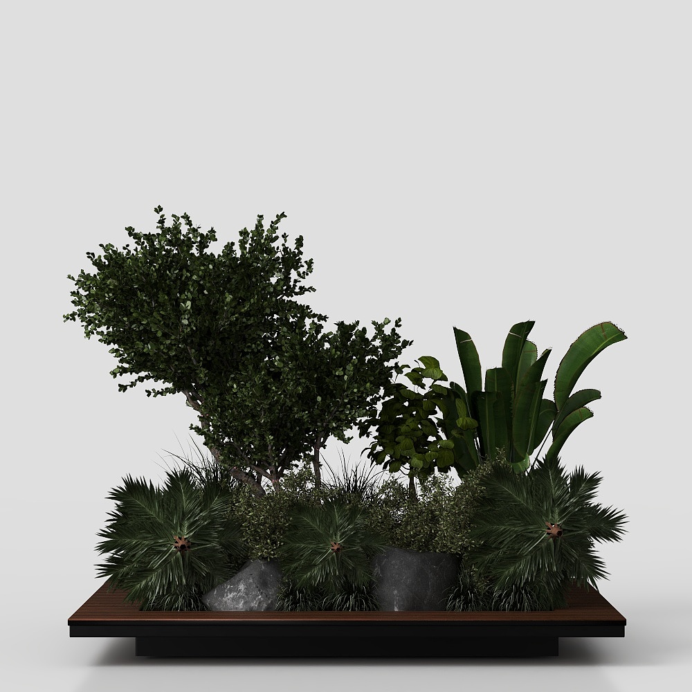 Outdoor Garden set bush and Tree - Garden Set