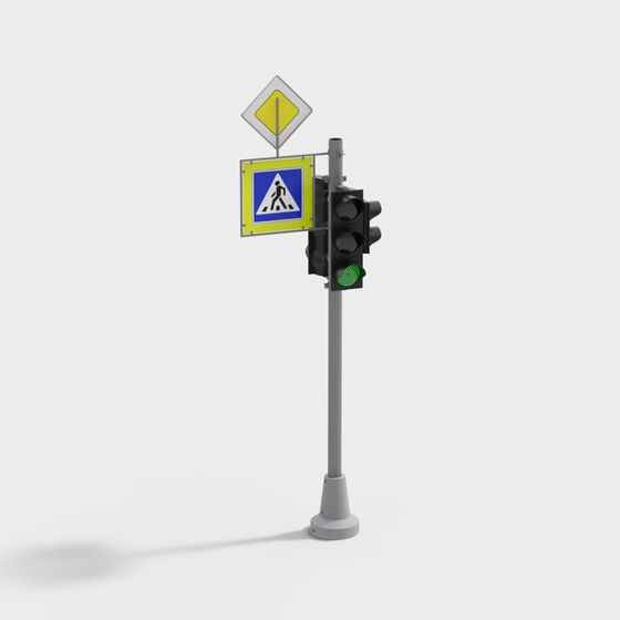 Modern Traffic Light 3D Model