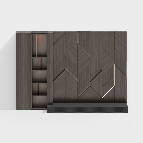 Urban Geometric Bookshelf 3D model