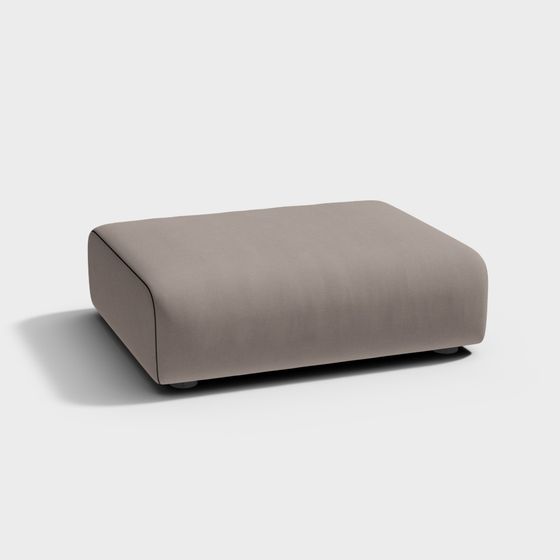 Urban Comfort Ottoman 3D model for Modern Spaces