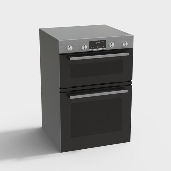 Double Layer Electric Oven 3D model for Modern Kitchens