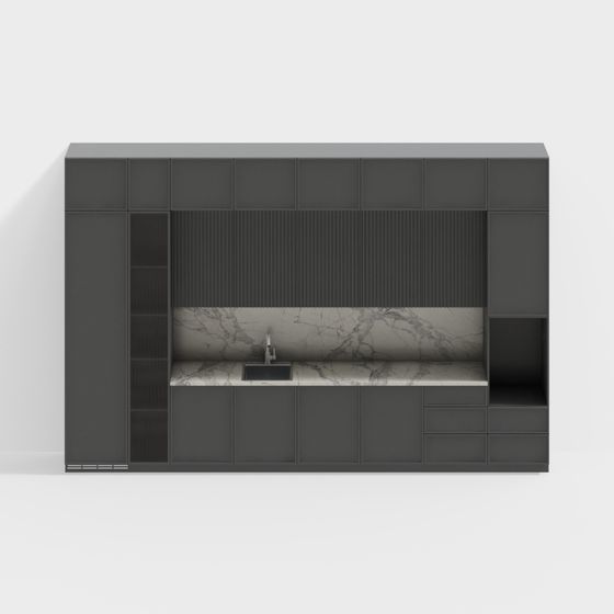 Urban Kitchen 3D model for Modern Spaces