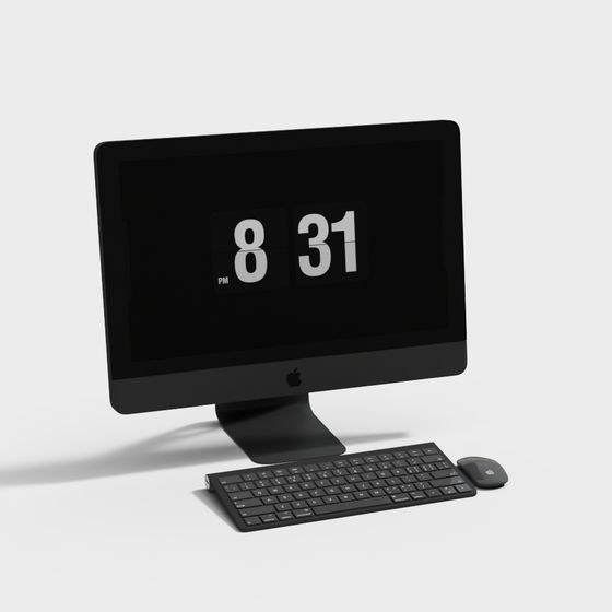 Minimalist Computer Set 3D Model