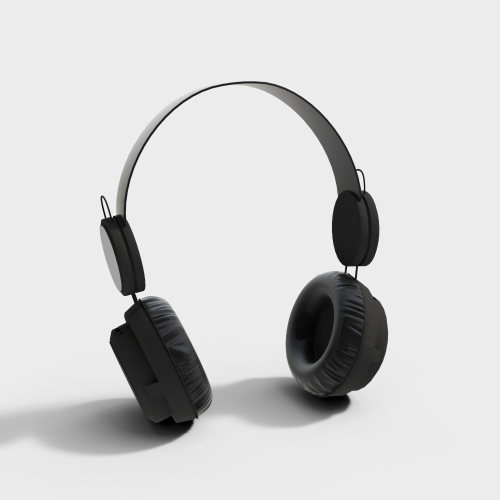 Stylish Low-Poly Headphone 3D Model