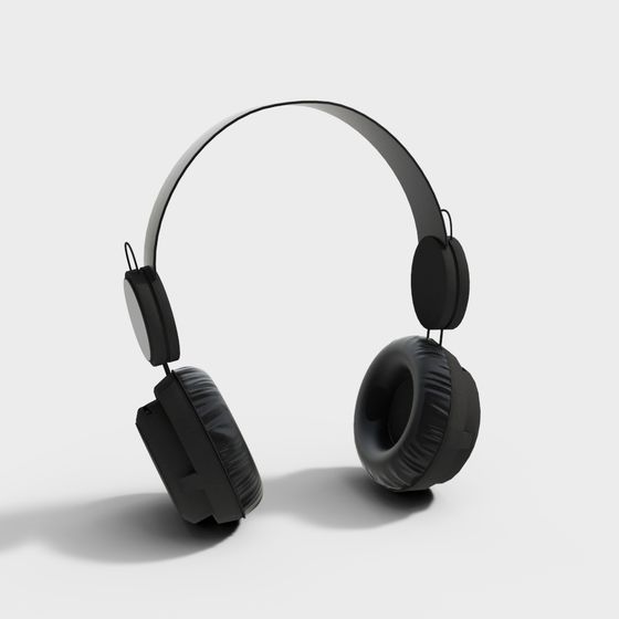 Stylish Low-Poly Headphone 3D Model