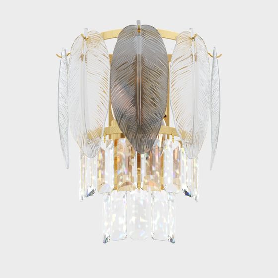 Feather Crystal Chandelier 3D model