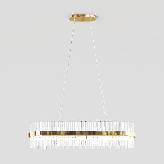 Stylish Low-Poly Chandelier 3D model for Modern Spaces