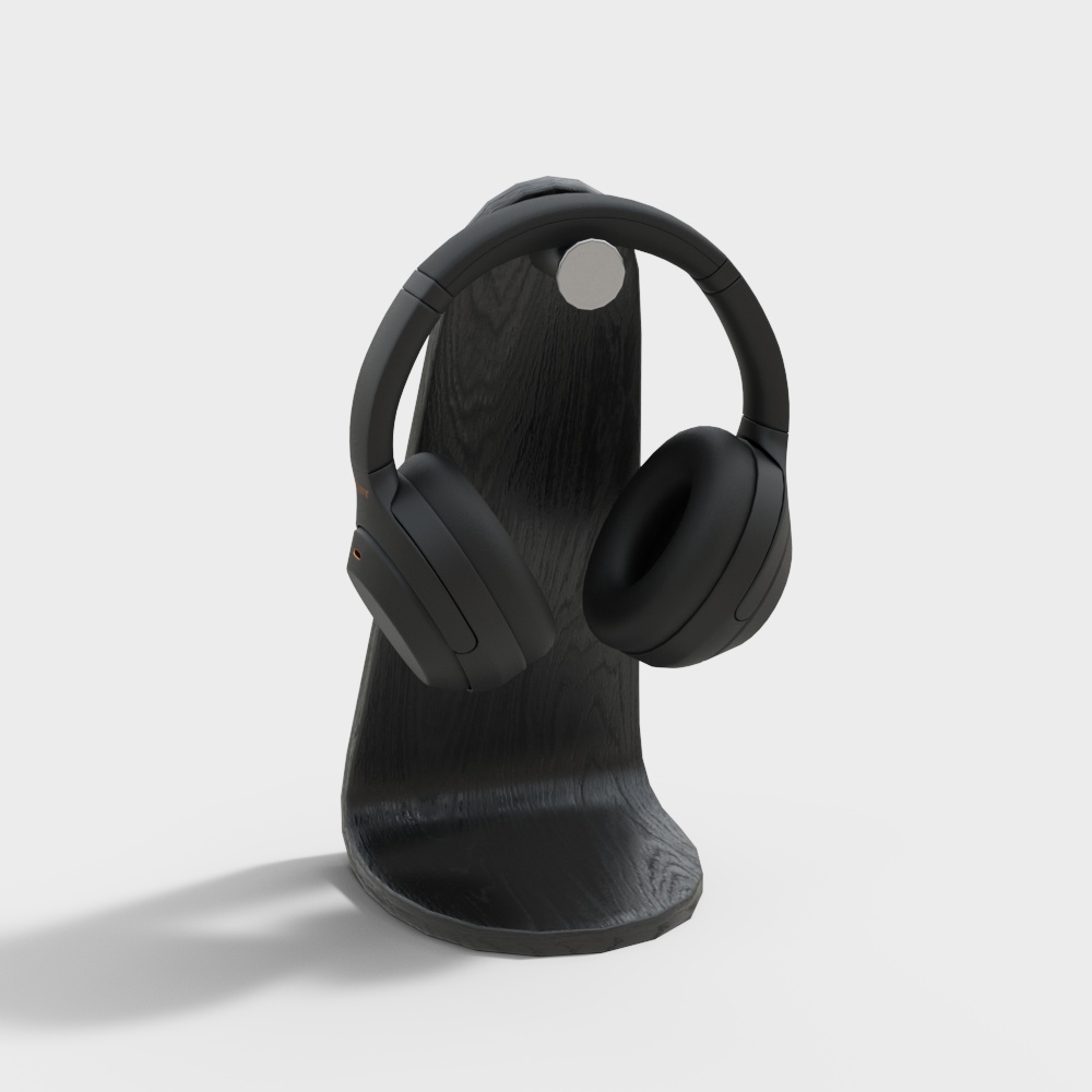 Modern Minimalist Headphone Stand 3D model