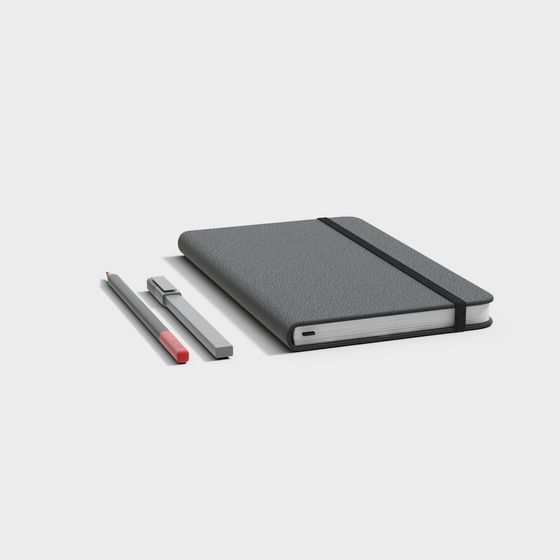 Stylish Low-Poly Notebook 3D model