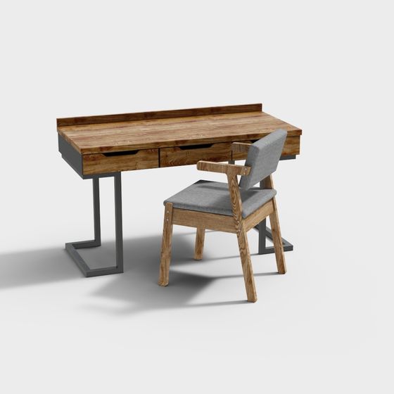 Urban Workspace 3D model Furniture Set