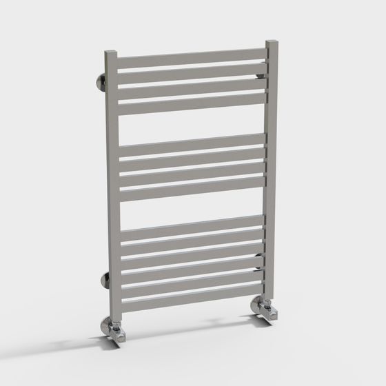 Sleek Minimalist Bathroom Towel Rack 3D model