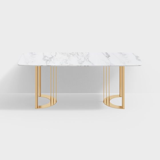 Elegant Marble Dining Table 3D model