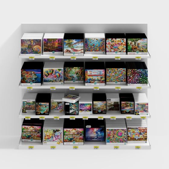 Jigsaw Puzzle Shelf 3D model