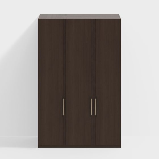 Stylish Low-Polygon Wardrobe 3D model