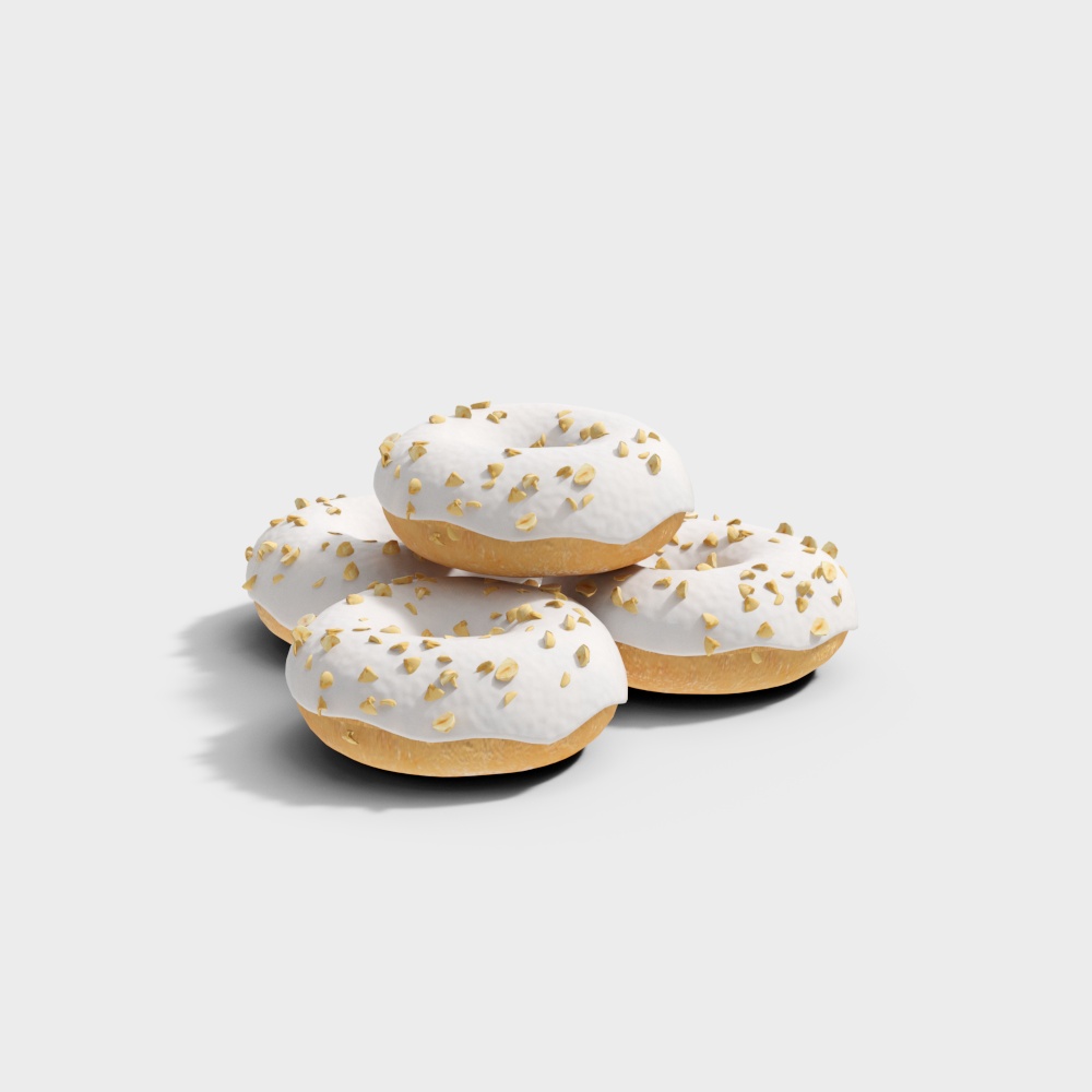 Delicious Low-Poly Donut 3D model