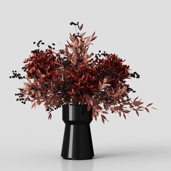 Elegant Autumn Bouquet 3D Model