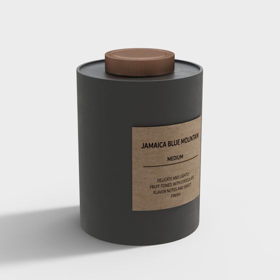 Jamaica Blue Mountain Tea Tin 3D model