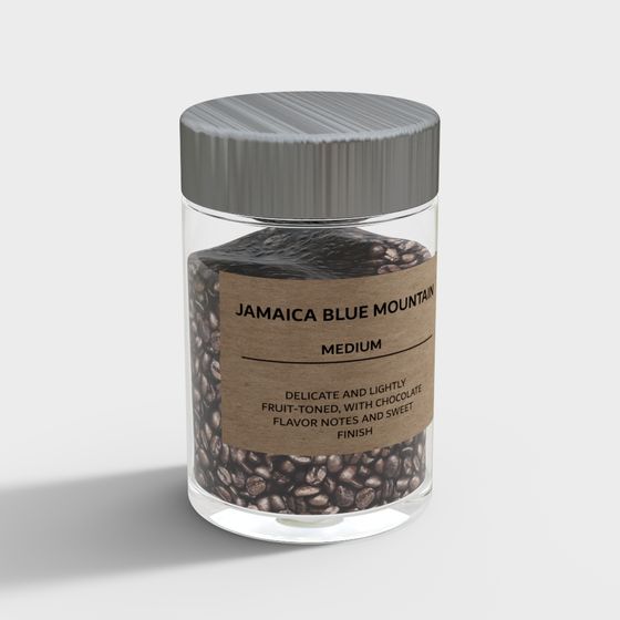 Jamaica Blue Mountain Medium Coffee Can 3D model