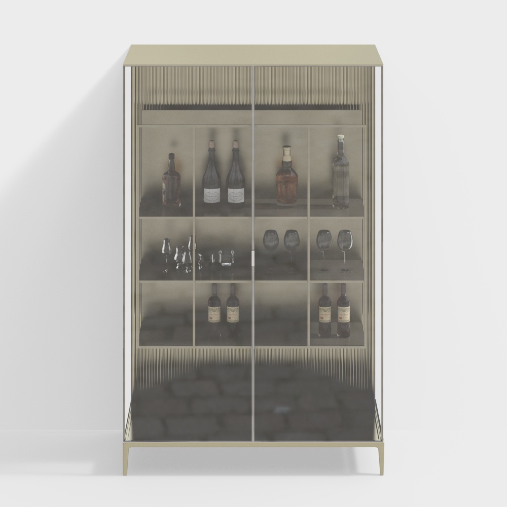 Modern glass wine cabinet
