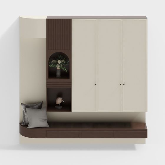 Urban Elegance Wardrobe 3D model