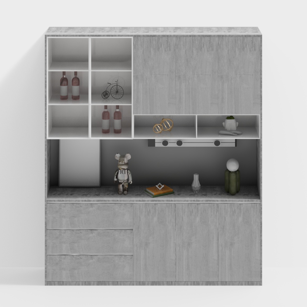 Modern cream wine cabinet