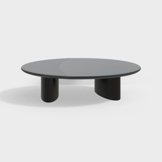 Sleek Round Table 3D model for Modern Interiors