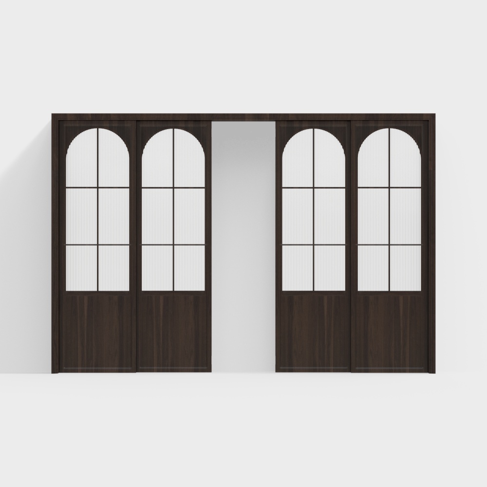 The ancient style pushes and pulls the door