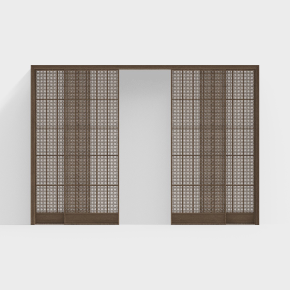 Chinese ancient style grille sliding door