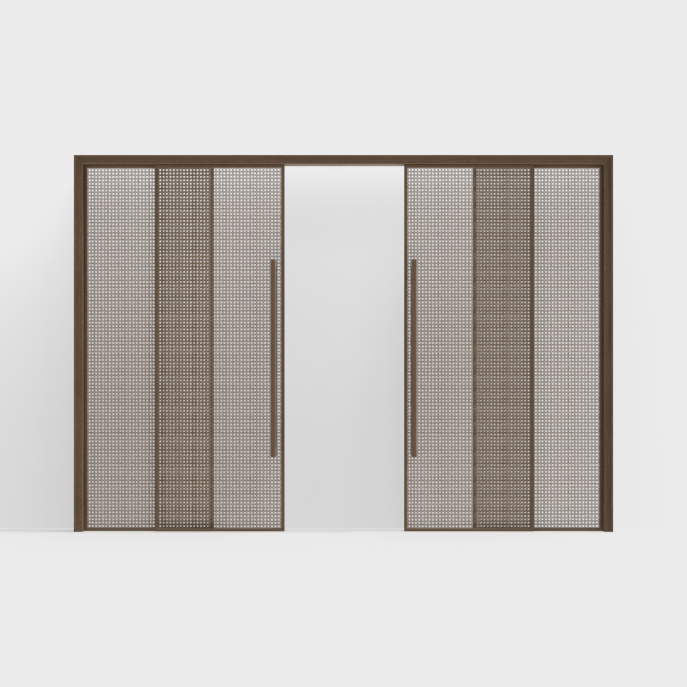 The ancient style pushes and pulls the door