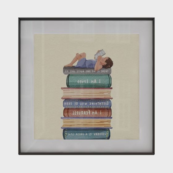 Literary Childhood 3D model - A Tower of Books