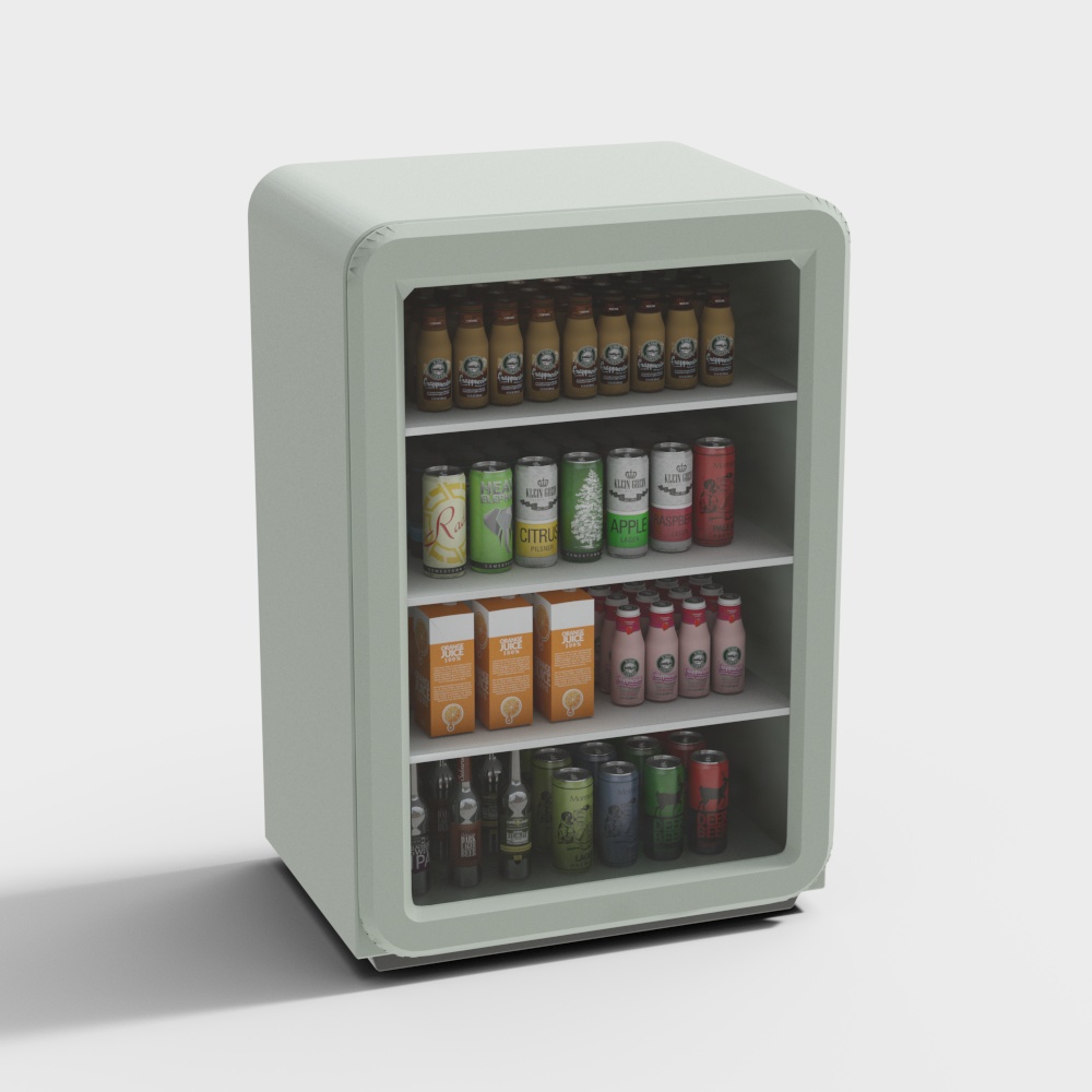 Retro Refrigerator 3D model for Creative Projects