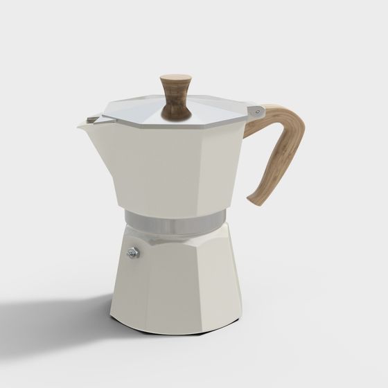Elegant Mocha Pot 3D model for Modern Design