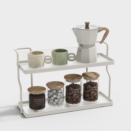 Stylish Coffee Corner 3D Model for Contemporary Spaces