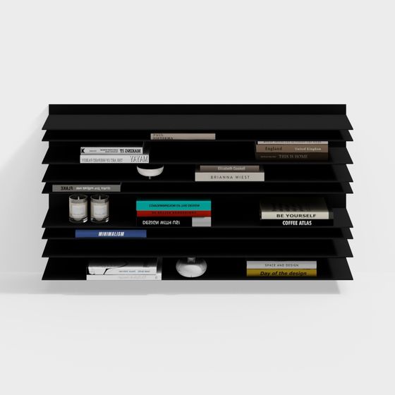Stacked Bookshelf 3D model for Modern Interiors