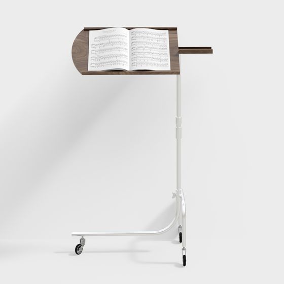 Portable Music Stand 3D Model in Low-Poly Design