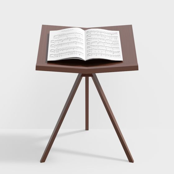 Mid-Century Modern Music Stand 3D model