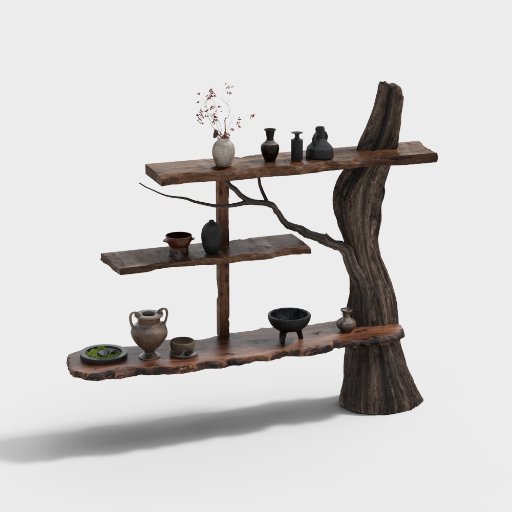 Wabi-sabi decoration rack